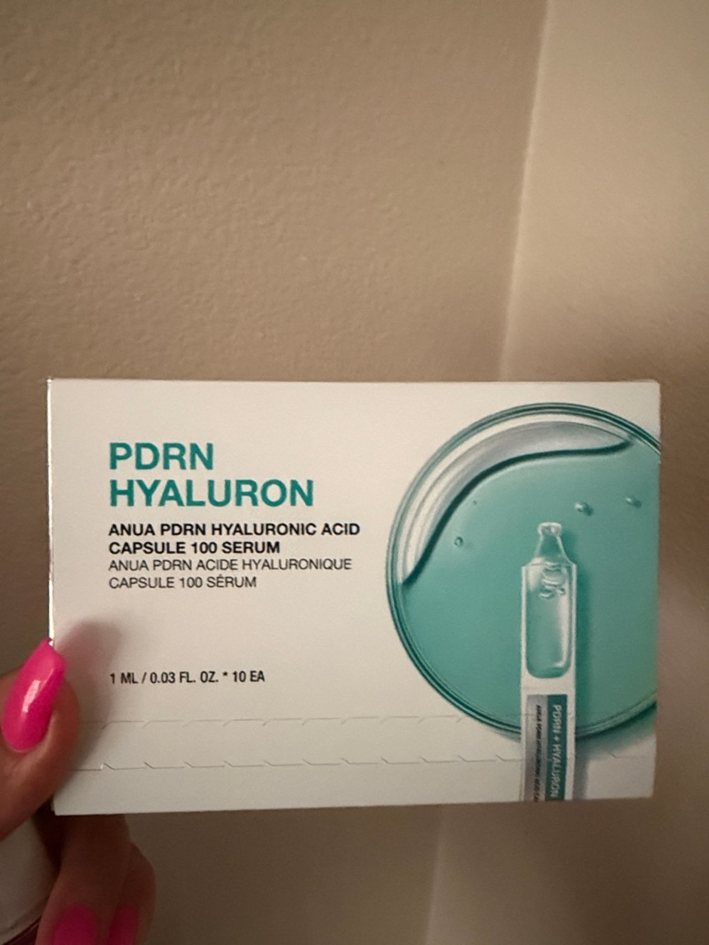 PDRN Hyaluron Capsule Serum Box - Teal & White